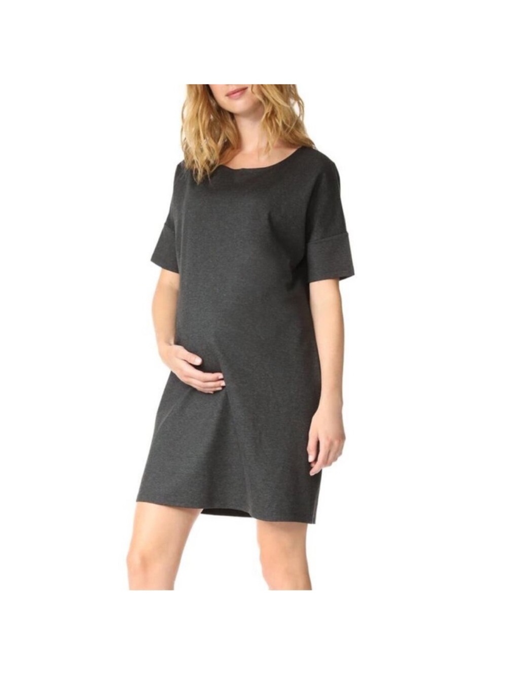 Hatch Maternity Afternoon Ponte Knit Tshirt Dress EUC